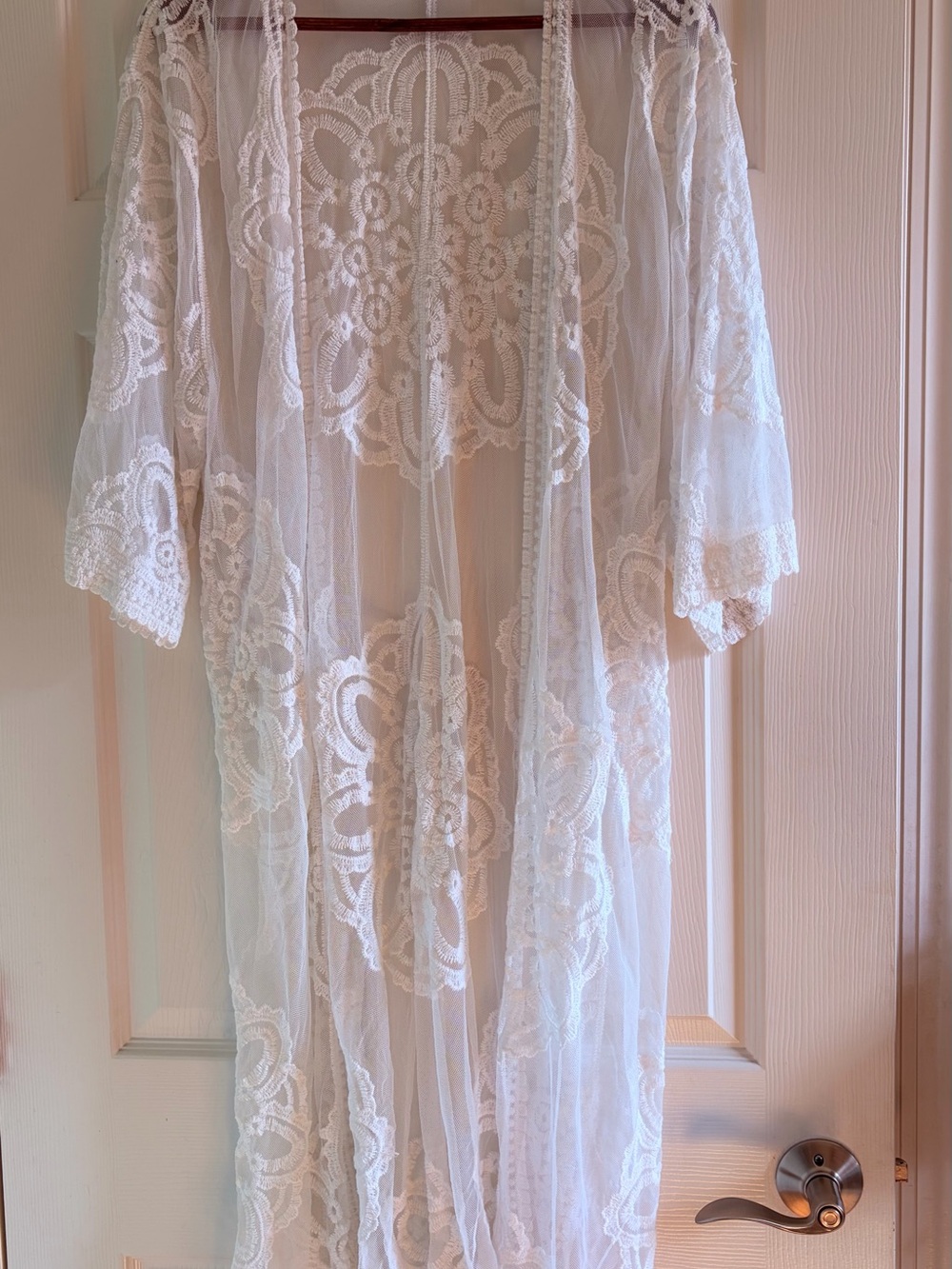 rachel zoe ivory lace cardigan - one size